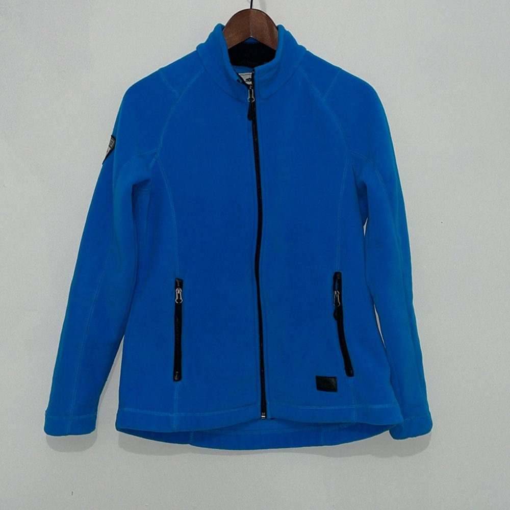 Roots Women’s Medium Full Zip Up Active Warm Jacket Sweater Blue